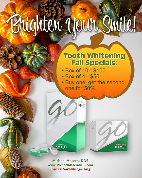 Opalescence Whitening Graduation Special, Teeth Whitening Special, Michael Masera DDS, Houston Texas.